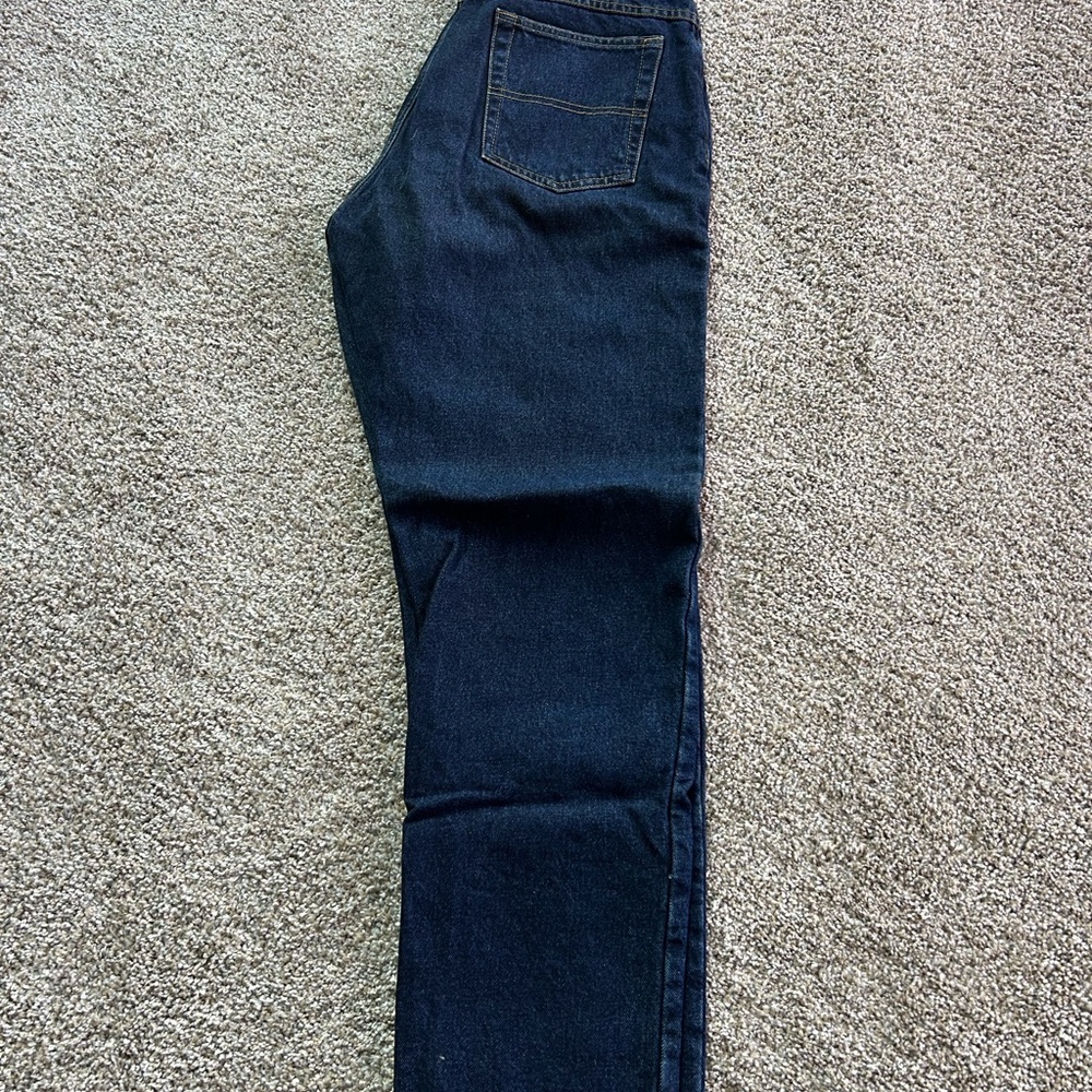 Women's Straight Leg Jeans - Dark Blue